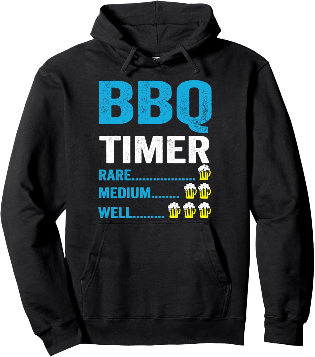 BBQ Timer BBQ Grillen Grillmeister Barbecue Fleischesser Pullover Hoodie