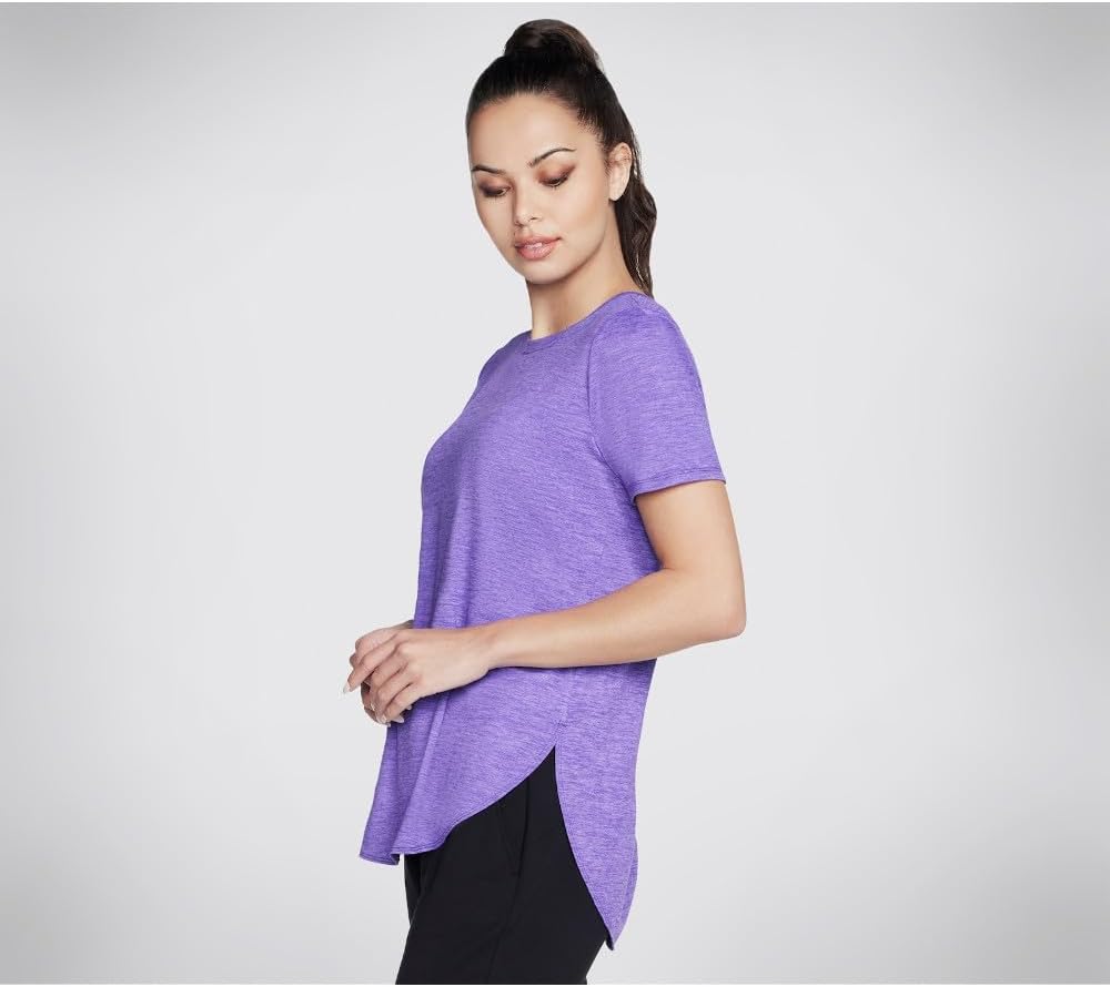 Skechers Damen Godri Swift T-Shirt (1er Pack), Afterparty/Paisley Purple
