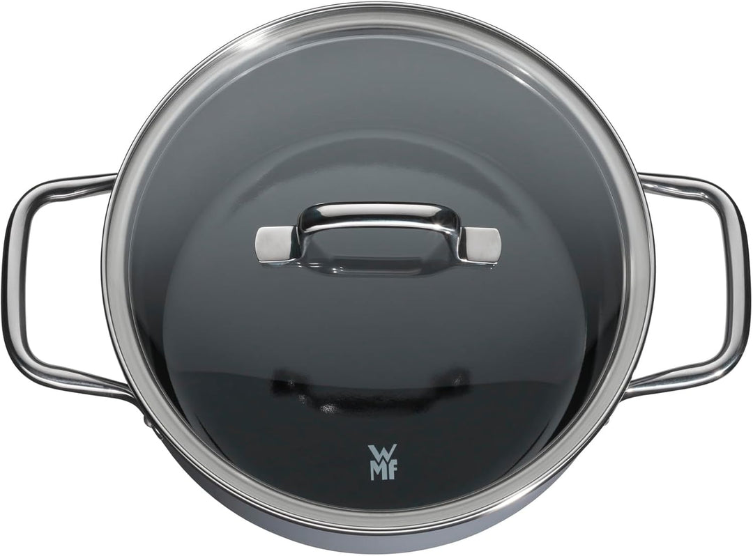 WMF Fusiontec Essential Topfset Induktion 3-teilig, Kochtopf Set mit Glasdeckel, Induktions Töpfe Se