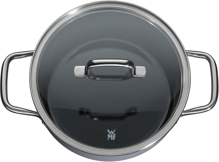 WMF Fusiontec Essential Topfset Induktion 3-teilig, Kochtopf Set mit Glasdeckel, Induktions Töpfe Se