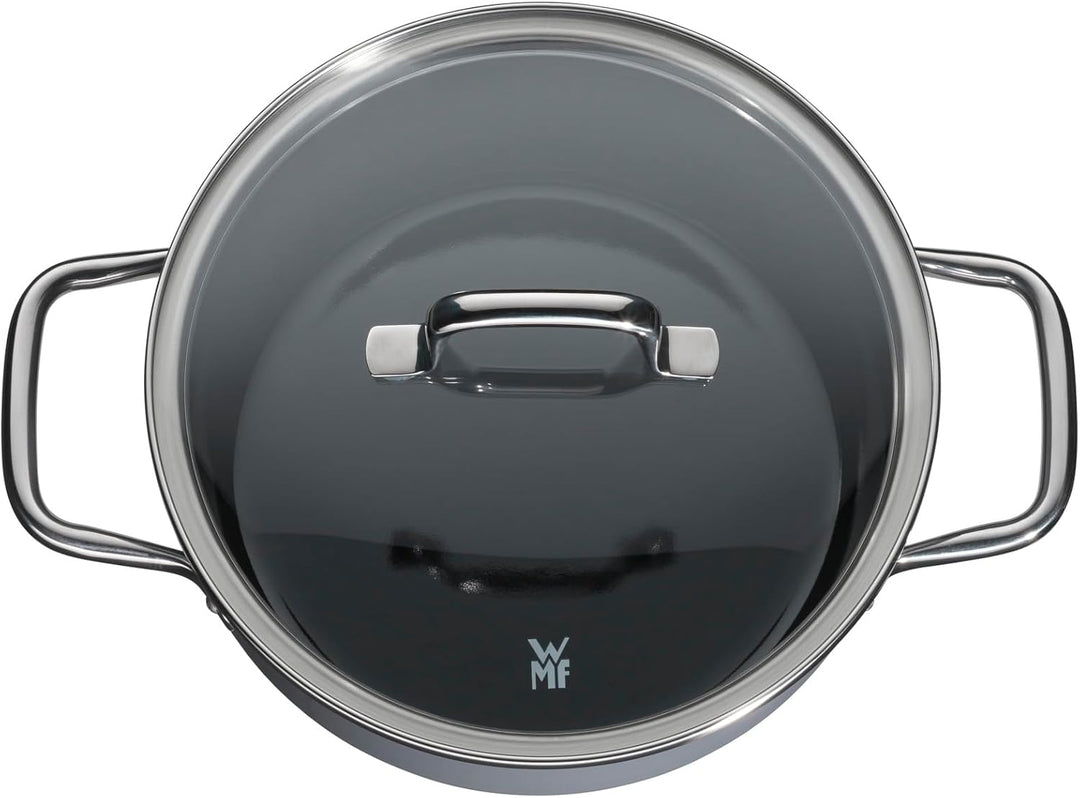 WMF Fusiontec Essential Kochtopf gross, 20 cm, Glasdeckel, Bratentopf Induktion, 2,4l, High-Tech Ker