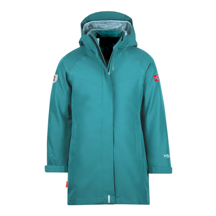 Trollkids 3in1 Mädchen Mantel Senja 92 Teal-Grün, 92 Teal-Grün