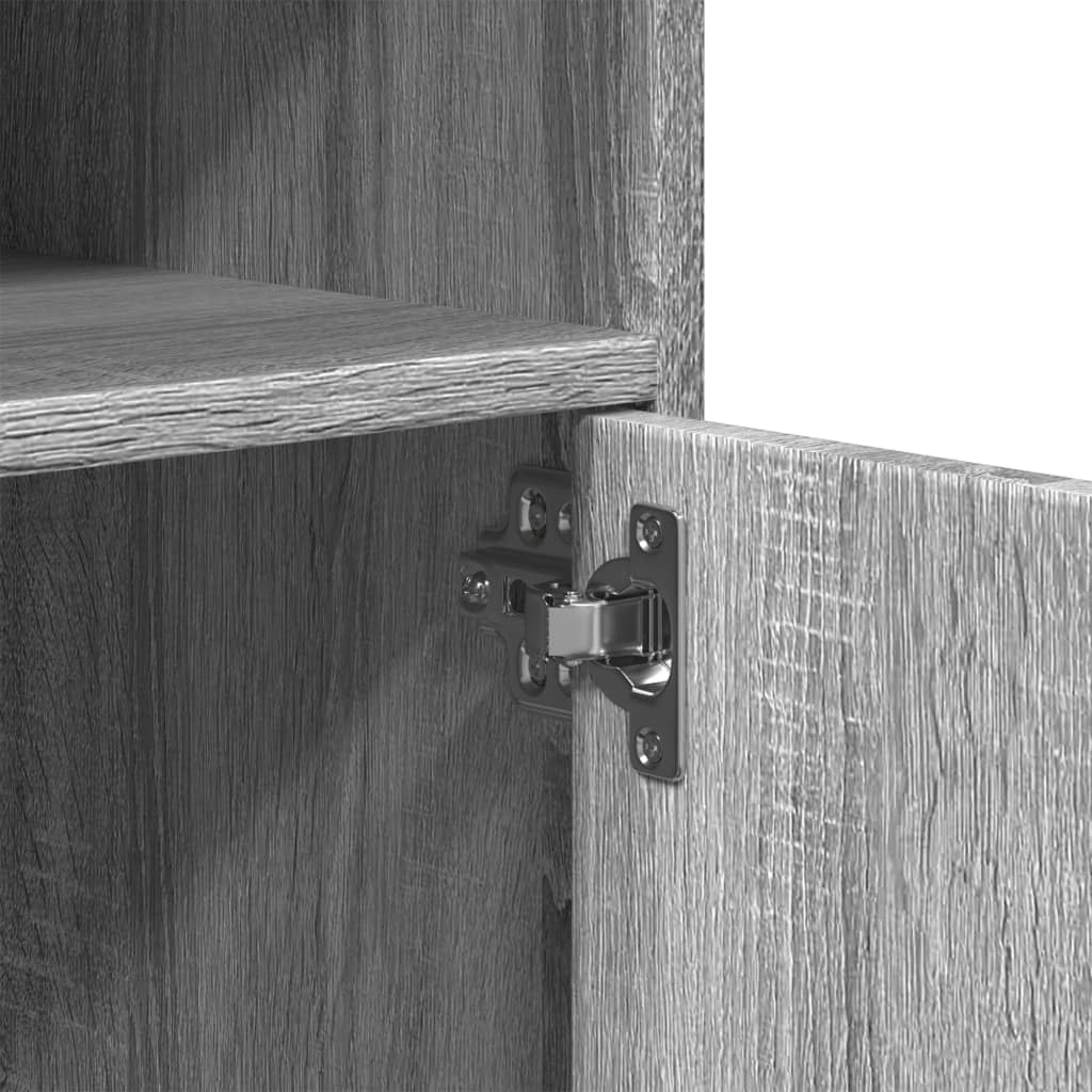vidaXL Rollschrank Grau Sonoma 60x48x81 cm Holzwerkstoff, Grau Sonoma