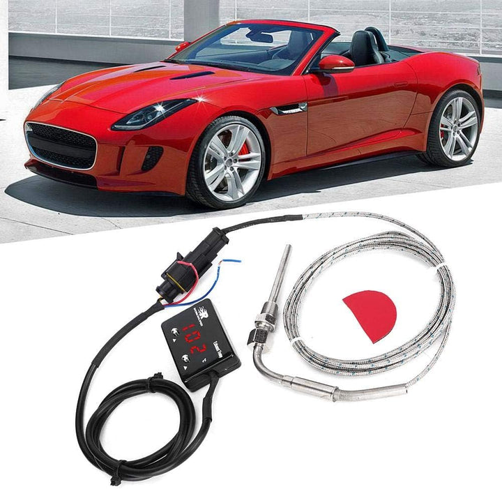 abgastemperaturanzeige,Universal Digitale Abgastemperaturanzeige mit Sensor 0-1000C Auto Auspuff Tem