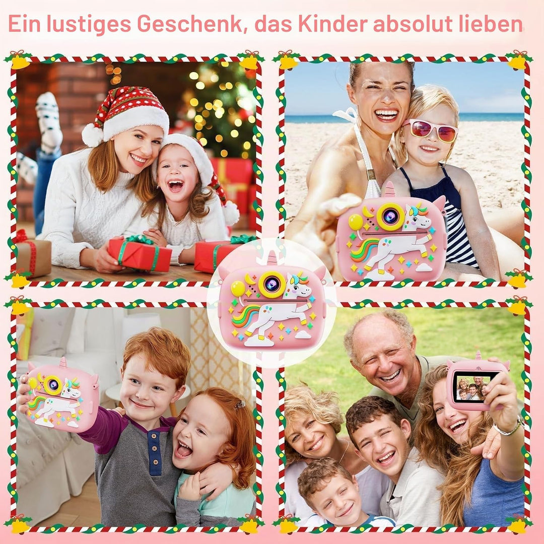 Kinderkamera Sofortbildkamera, 1080P HD Kinder Kamera mit 2,4"-Bildschirm & 32G TF Karte Sofortbildk