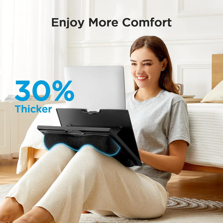 HUANUO Laptopkissen Höhenverstellbar, für max. 15,6" Notebook, Ipad, Tragbarer Laptoptisch für Reise