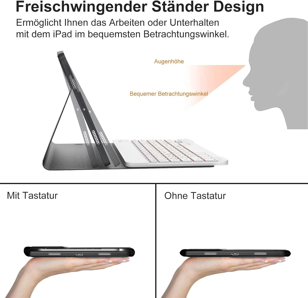 AVNICUD Tastatur für Samsung Galaxy Tab A8 10.5 Zoll 2022/2021, Hülle mit Tastatur für Samsung Tab A