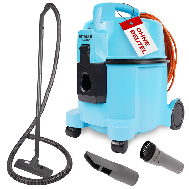 HITACHI Staubsauger CV-400 PRO mit HEPA Filter 7,5L, Beutellos - Profi Bodenstaubsauger 880W, leise