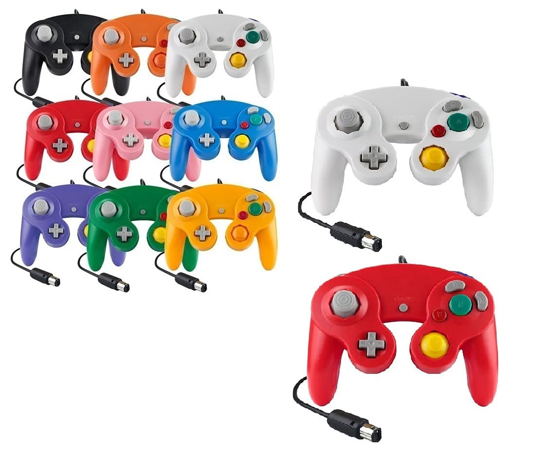 Controller Für Game Cube Weiss und Switch kabelgebunden Gamepad Joypad (Rot/Weiss), Rot/Weiss