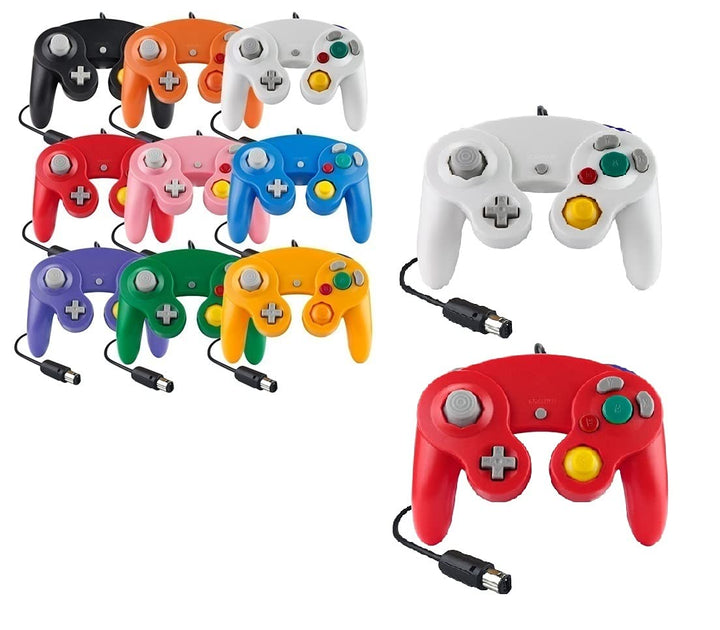 Controller Für Game Cube Weiss und Switch kabelgebunden Gamepad Joypad (Rot/Weiss), Rot/Weiss