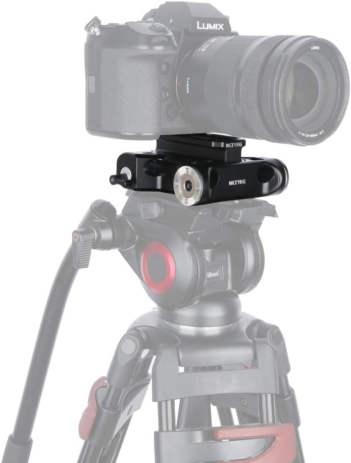 NICEYRIG Riser Grundplatte mit Rosettenhalterung & 15 mm Stabklemme für Canon C100/C300/C500 Sony FS