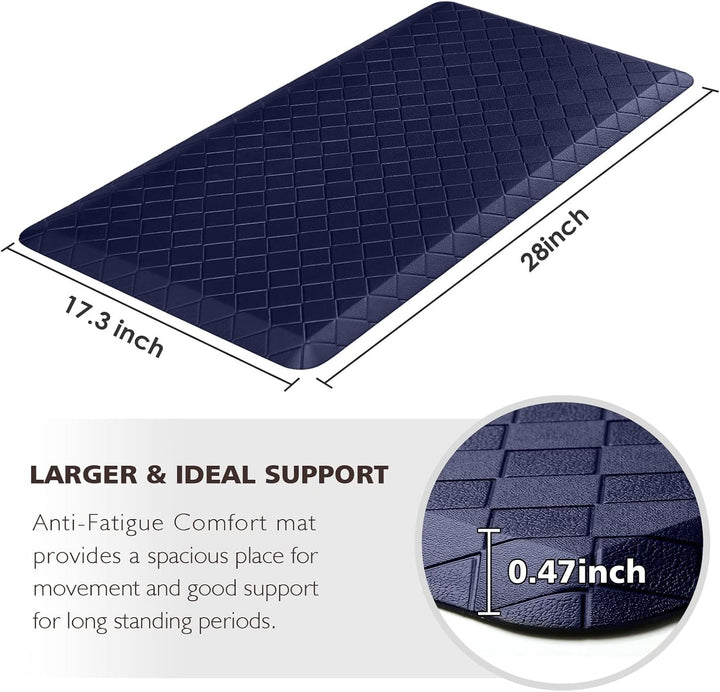 HappyTrends Küchenläufer, Anti-Ermüdungsmatten, 43,9 x 71,1 cm, rutschfest, wasserdicht, ergonomisch