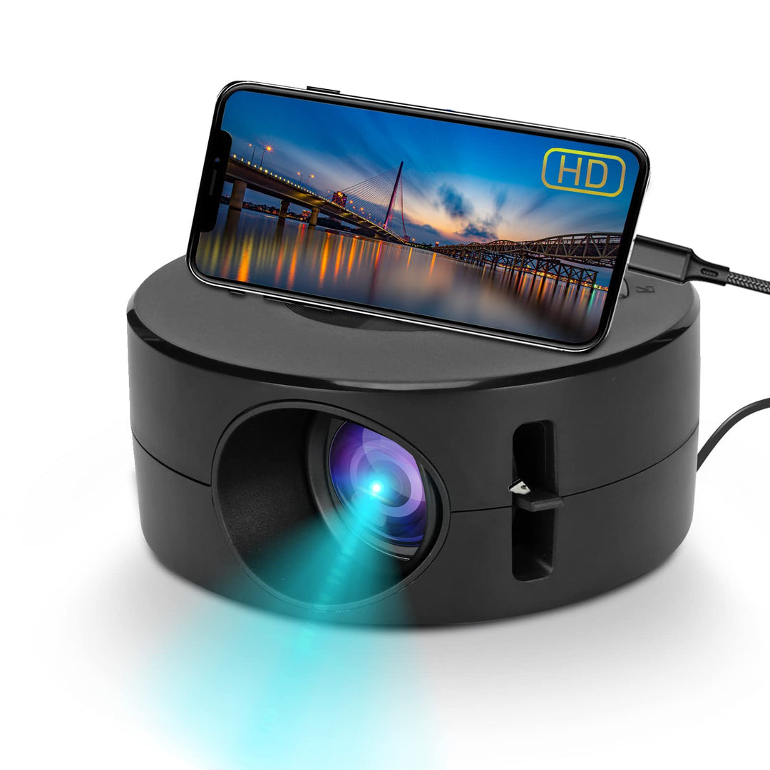 Goshyda Mini-LED-Projektor, Tragbarer Filmprojektor für Kindergeschenk, Smart Same Screen Projector