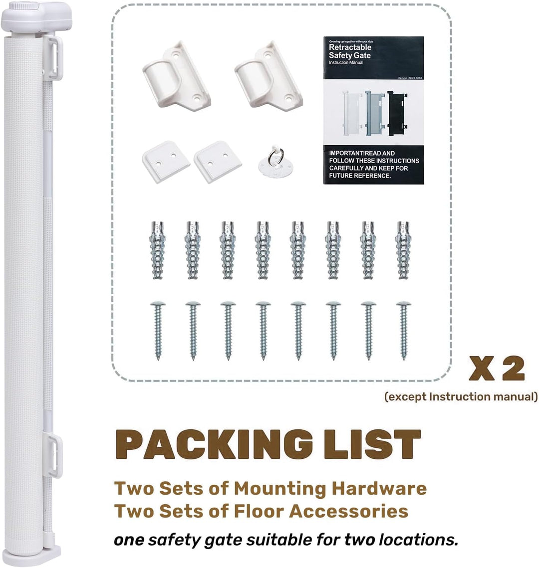 HollyHOME Treppenschutzgitter Ausziehbar 0-300cm,Türschutzgitter Extra Breit, Einhandbedienung, Sich