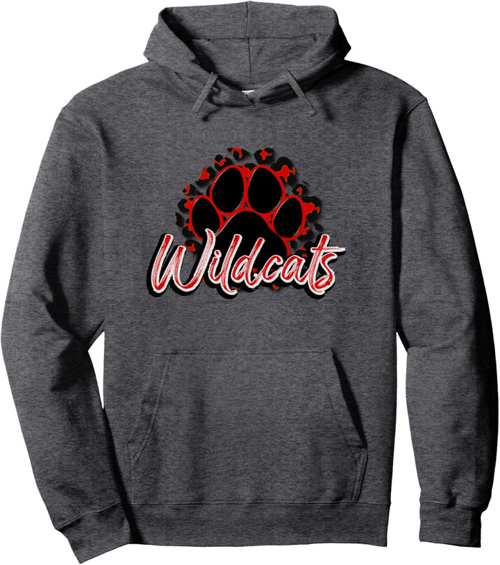 Wildcats Red Black Cheetah Schulsport Fan Teamgeist Pullover Hoodie