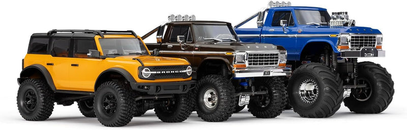 TRAXXAS TRX-4MT Ford blau F150 4x4 1/18 Monster-Truck RTR Brushed, mit Akku und USB Ladegerät