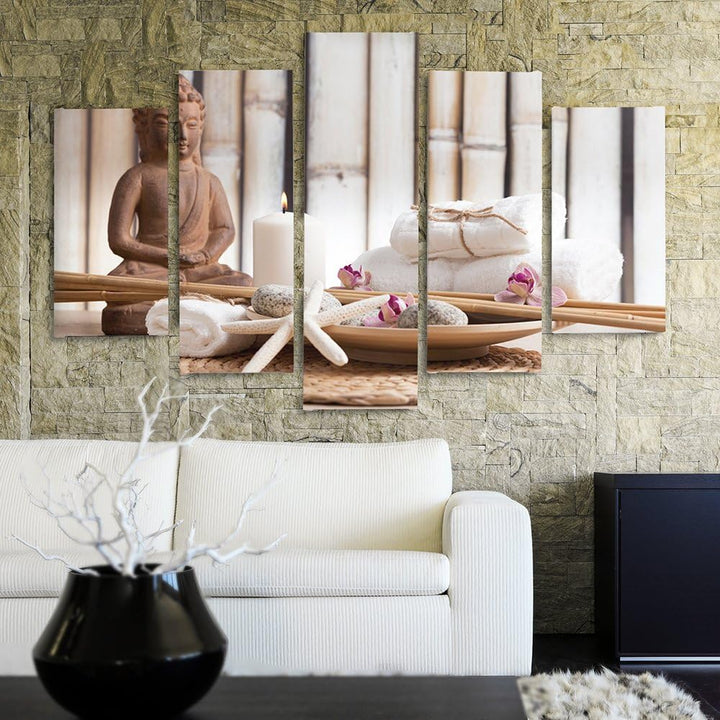 Feeby. Leinwandbild - 5 Teile - Bilder, Wand Bild, Wandbilder, Kunstdruck XXL, 5-Teilig, Typ A, 200x