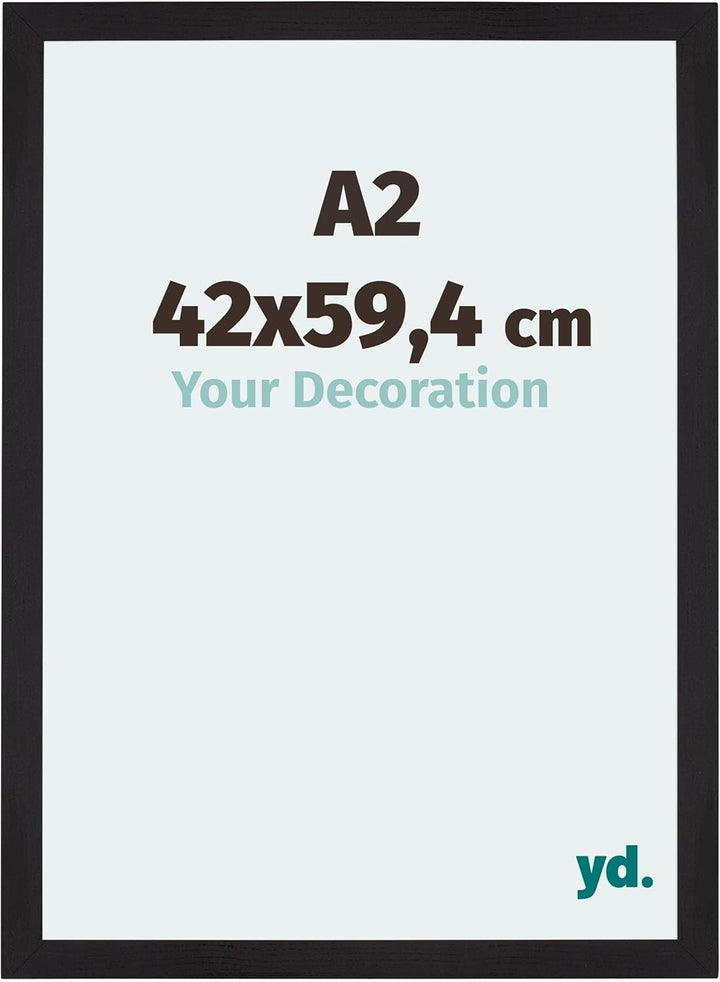 yd. Your Decoration - Bilderrahmen DIN A2 42x59,4 cm - Bilderrahmen aus MDF mit Acrylglas - Antirefl