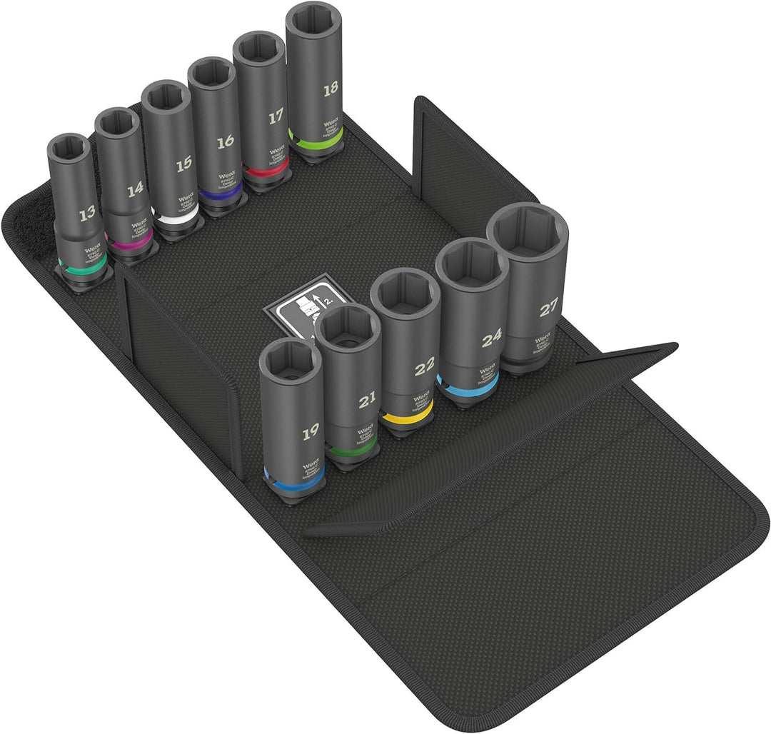 Wera 05004841001 8790 C Impaktor Deep Set 1, Steckschlüsseleinsatz Satz, 11-teilig Schwarz Single, S