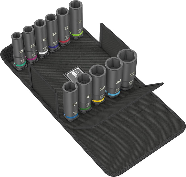 Wera 05004841001 8790 C Impaktor Deep Set 1, Steckschlüsseleinsatz Satz, 11-teilig Schwarz Single, S