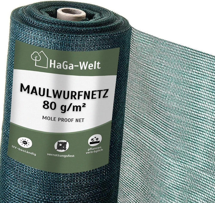 HaGa® Maulwurfnetz 3m x 100m = 300m² Schutznetz Rollrasen Maulwurfsperre Rasenunterlage - umweltfreu
