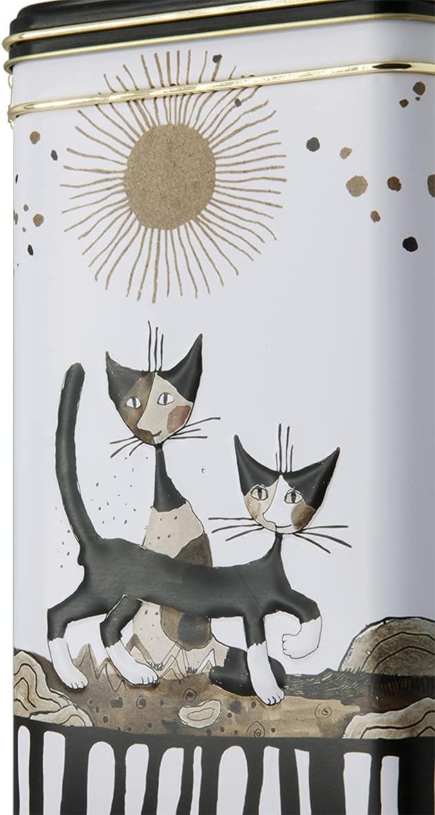 Fridolin Vorratsdose/Kaffeedose aus Metall mit Verschluss - Rosina Wachtmeister: Cats, Sepia