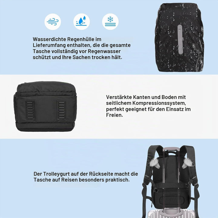 MOSISO Kamera Rucksack,DSLR/SLR/Spiegellose Kamera Tasche,Seite Schnell Zugang Fotografie Reise Tasc