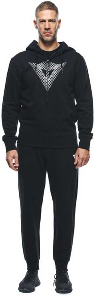 Dainese Herren Hooded Sweatshirt L Schwarz/Weiss, L Schwarz/Weiss