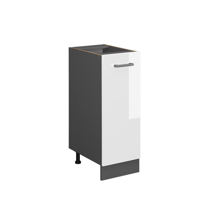 Vicco Apothekerschrank R-Line, Weiss Hochglanz/Anthrazit, 30 cm ohne Arbeitsplatte Weiss Hochglanz A