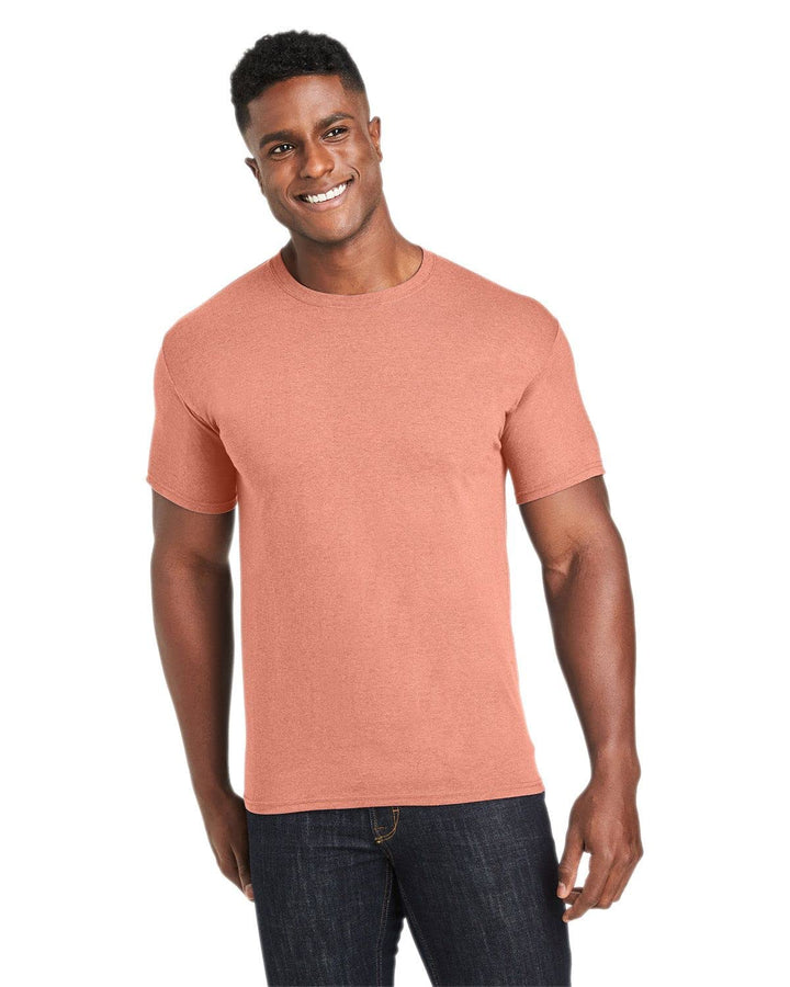 Hanes mens X-Temp Triblend Tee with Fresh IQ (42TB) Cantaloupe Hthr S, Cantaloupe Hthr S