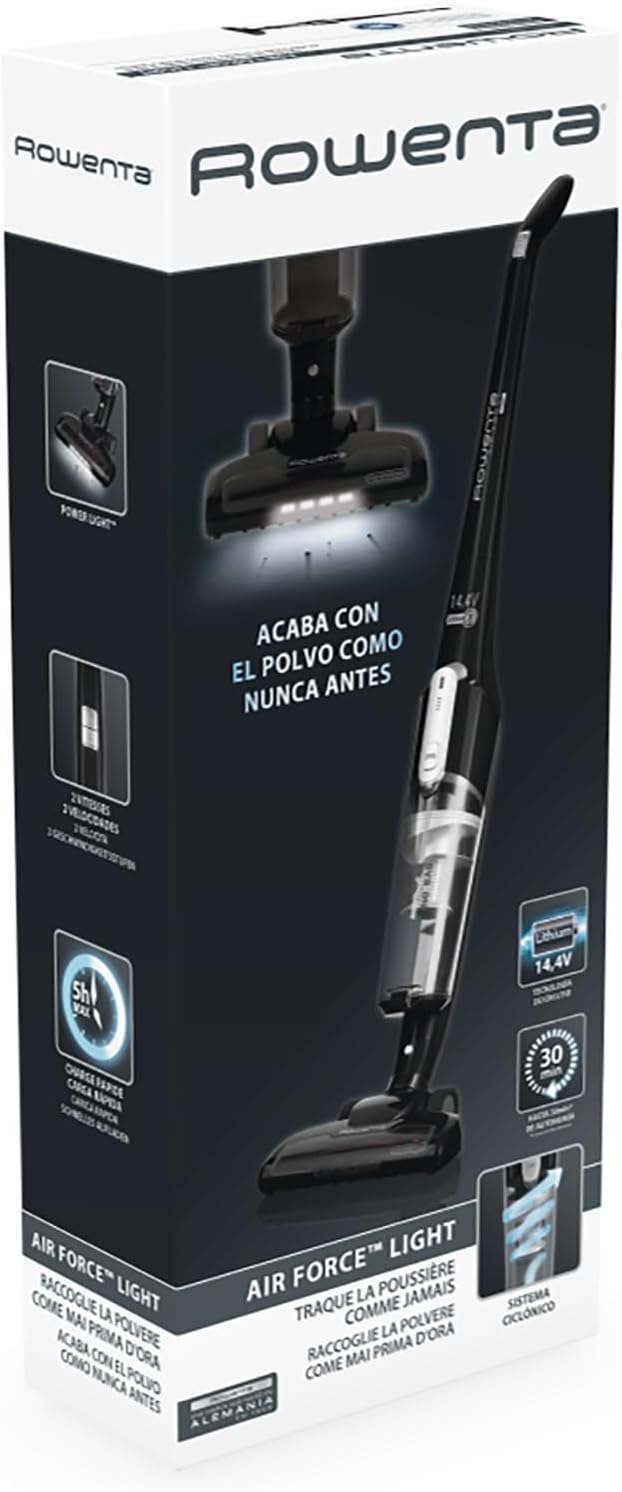 Rowenta Air Force Light Akku Staubsauger kabellos, mit LED- Beleuchtung, 30 Minuten Betriebsdauer, b