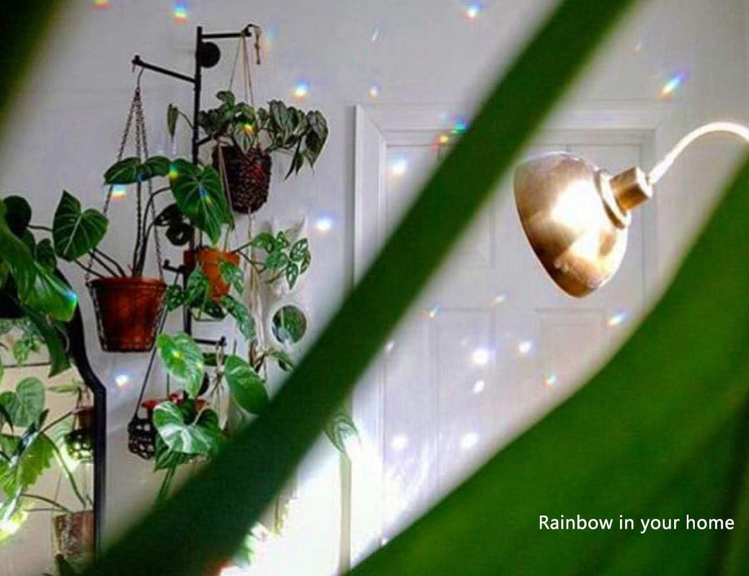 MerryNine gemischte Bunte Kristallkugel Prisma mit gebohrtem Loch Sonnenfänger, Regenbogen-Anhänger,
