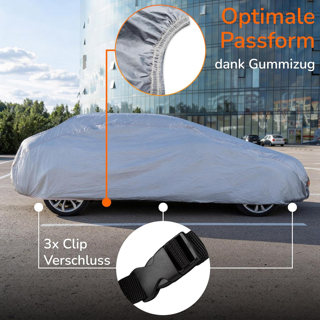 Upgrade4cars Autoabdeckung Outdoor Vollgarage Version 2026 atmungsaktiv &amp; wasserdicht | Auto Abdeckp