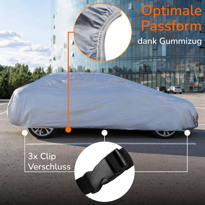 Upgrade4cars Autoabdeckung Outdoor Vollgarage Version 2026 atmungsaktiv &amp; wasserdicht | Auto Abdeckp