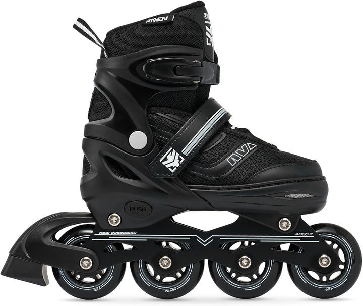 Raven Verstellbare Inline Skates Drill optional als 2in1 - Kugellager Carbon Abec7 - DSAS - Double-S