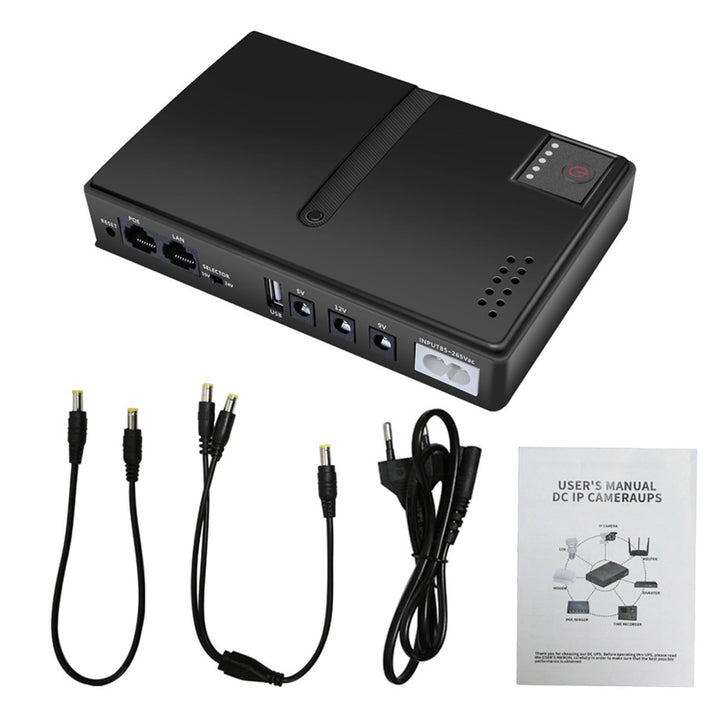 Mini UPS Unterbrechungsfreie Stromversorgung, USB 18 W Ausgang DC USV Batterie-Backup für Kamera-Rou