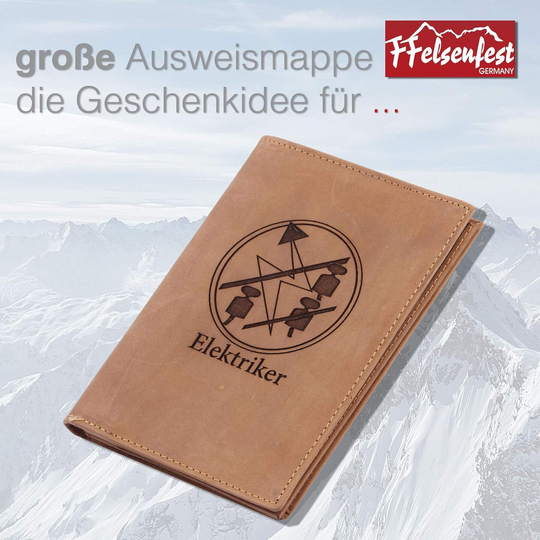 FFelsenfest Ausweistasche mit Zunft-Motiv Elektriker