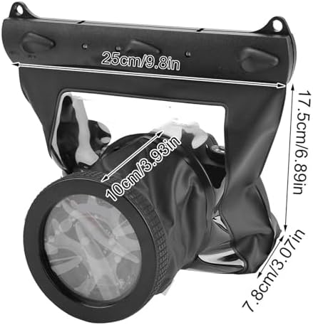 Sxhlseller Tragbare Universelle wasserdichte Unterwassertasche 20M für Canon Nikon DSLR-Kameras(schw
