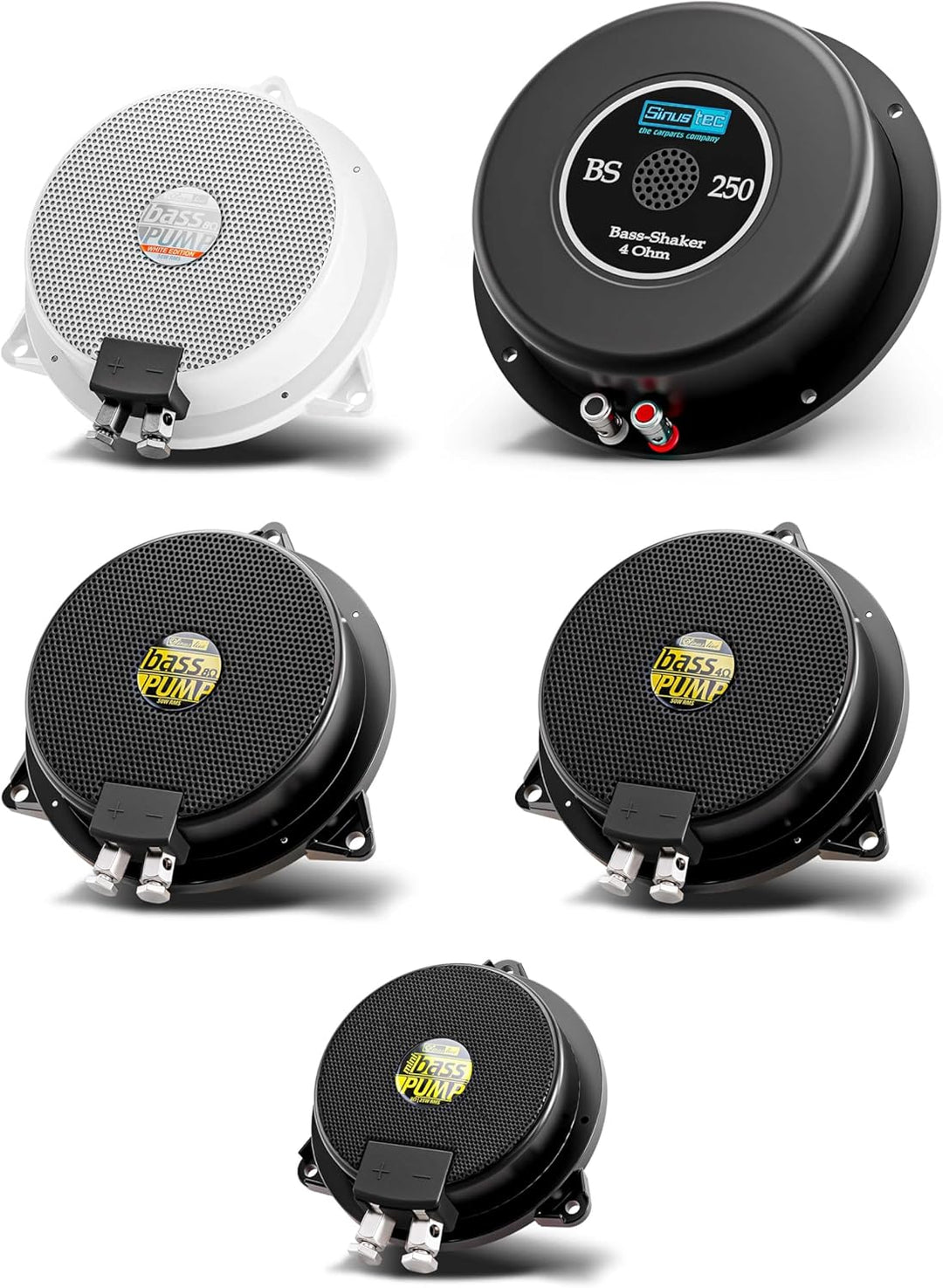 Sinuslive bassPUMP 8 Ohm Bass-Shaker Körperschallwandler, 50 W RMS Bodyshaker für Heimkino, Gaming-S