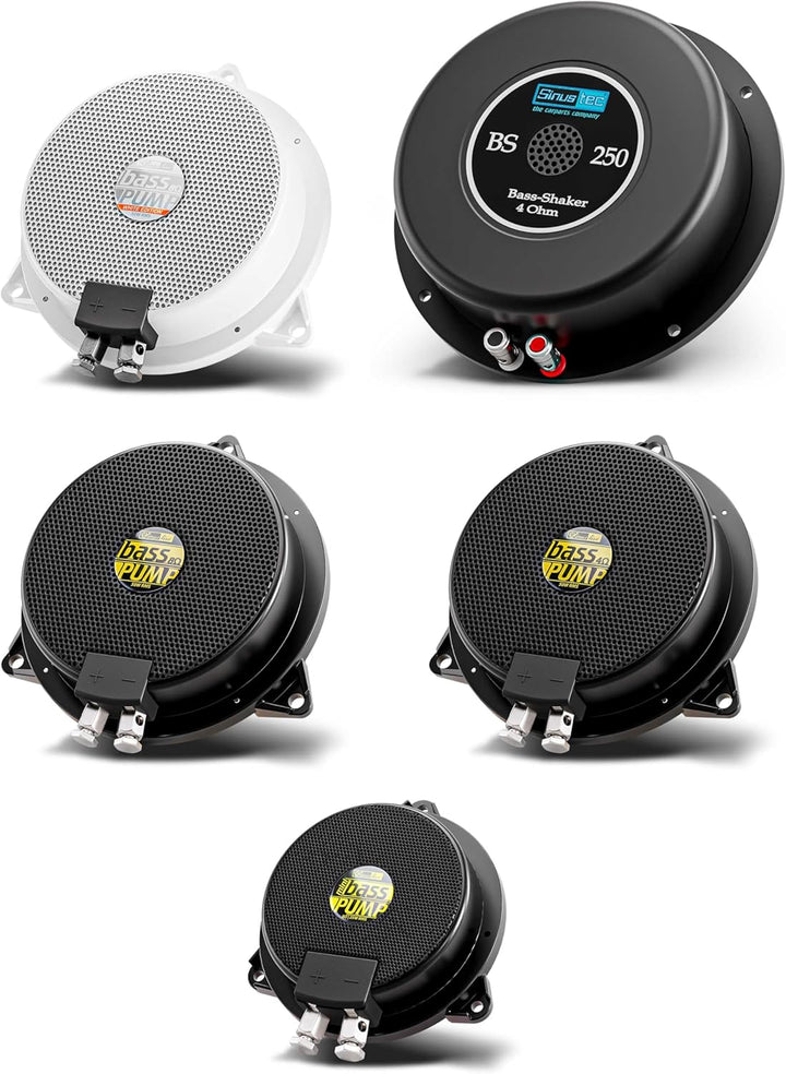 Sinuslive bassPUMP 8 Ohm Bass-Shaker Körperschallwandler, 50 W RMS Bodyshaker für Heimkino, Gaming-S