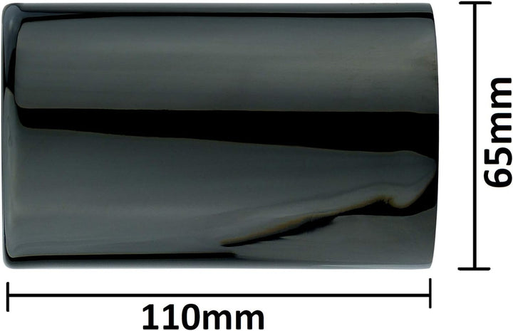 L&P A307 2 Auspuffblenden Endrohrblenden Schwarz Edelstahl spiegel poliert für F20 F21 125i 125d 225