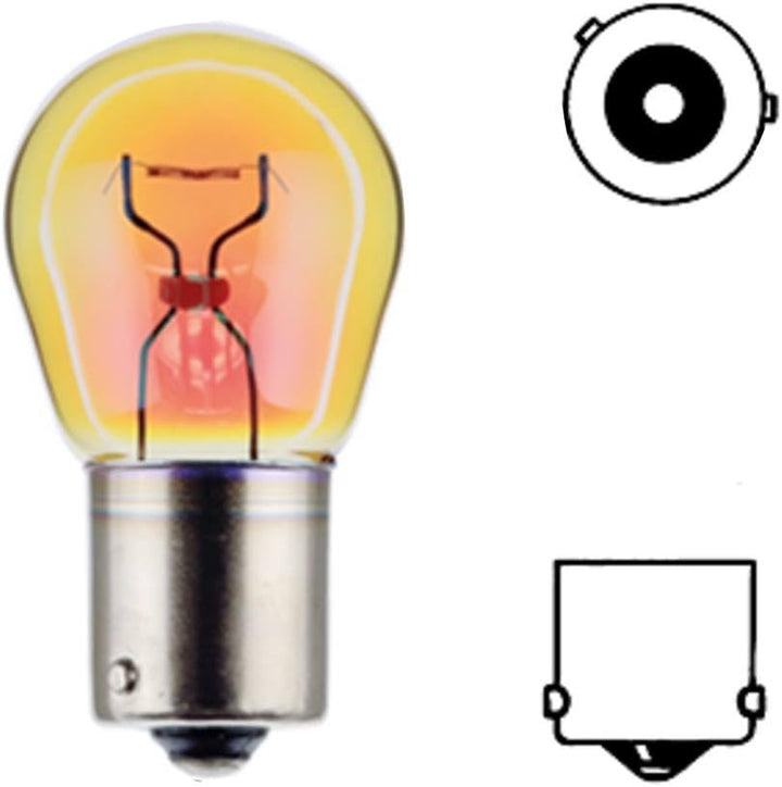 HELLA 8GA 006 841-241 Glühlampe - PY21W - Heavy Duty - 24V - 21W - Sockelausführung: BAU15s - Schach