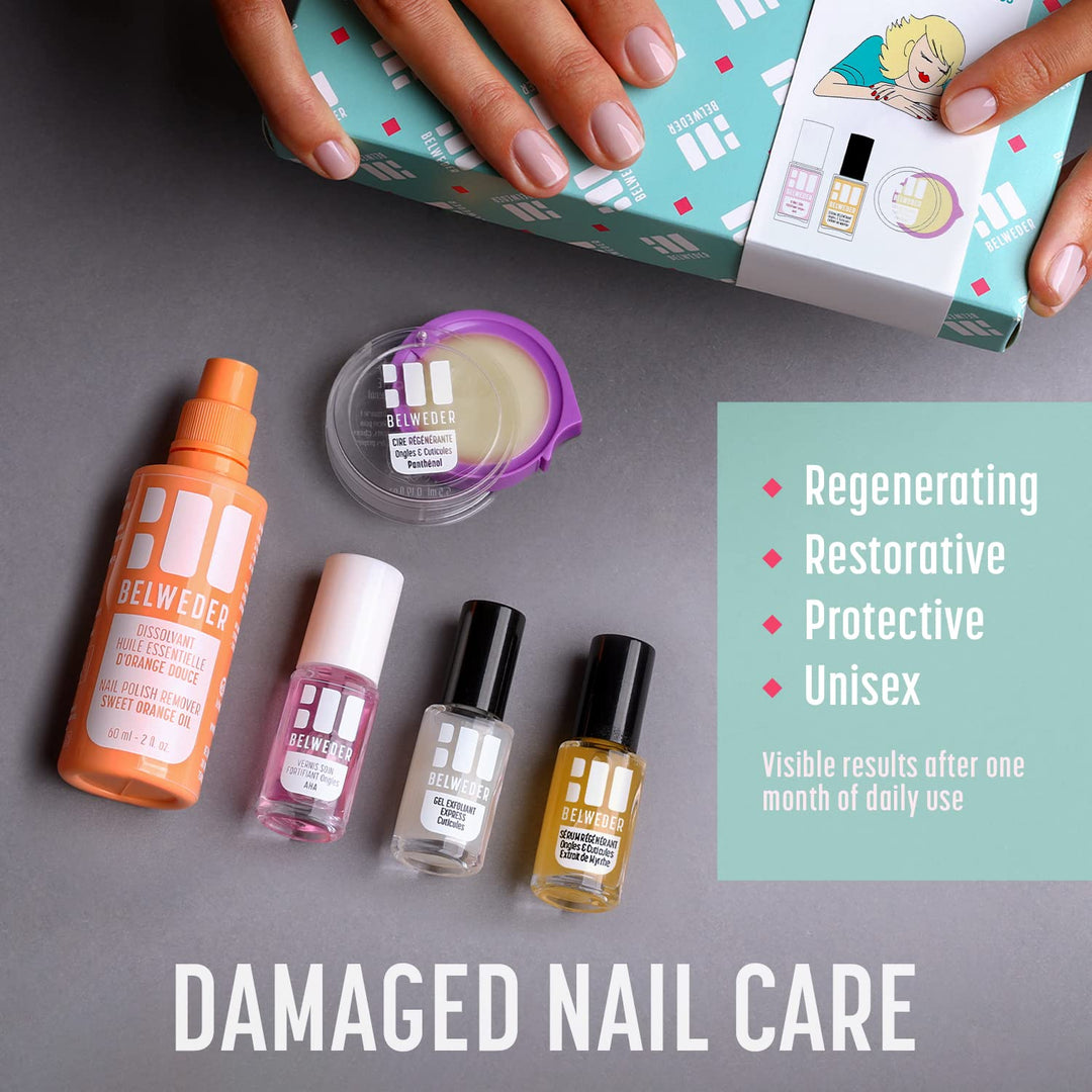 BELWEDER - Nagelpflegeset: SOS beschädigte Nägel - 7,5ml Regenerierendes Serum + 7,5ml Express Peeli
