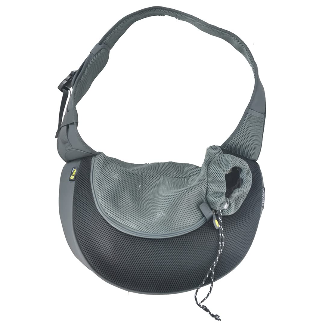 Ebi, Sarah Crazy Paws Transporttasche aus Nylon, M, 34 x 19 x 47,5 cm, Schwarz, Transport, Schwarz,