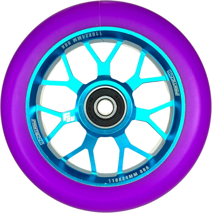 Fantic26 Spy7 Stunt Scooter Rolle I Trick I Tret I Kinder I Roller I Wheel I 110mm I ABEC 11 I Schne