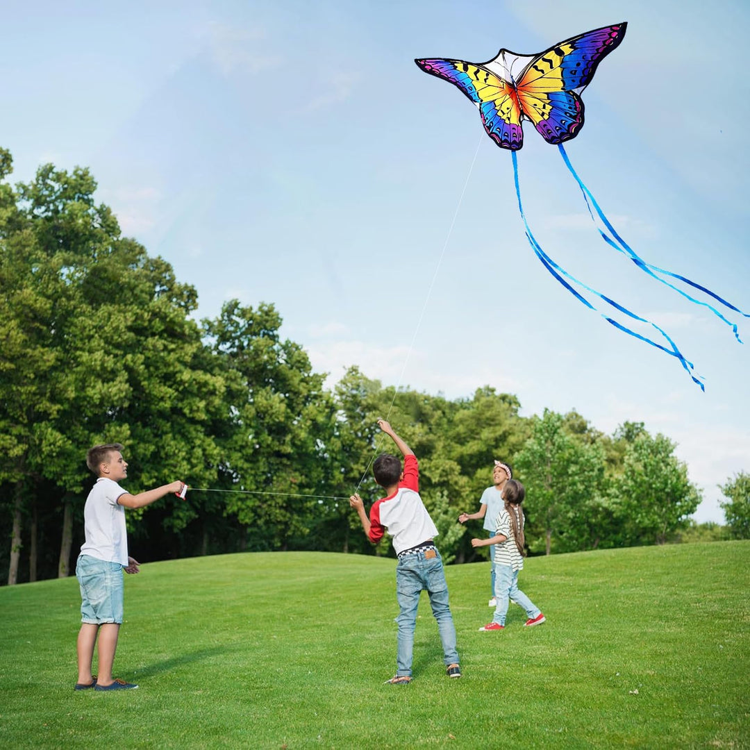 HONBO Schmetterling Drachen Butterfly Kites, flugdrachen für Kinder und Erwachsene,120x95cm with Lon