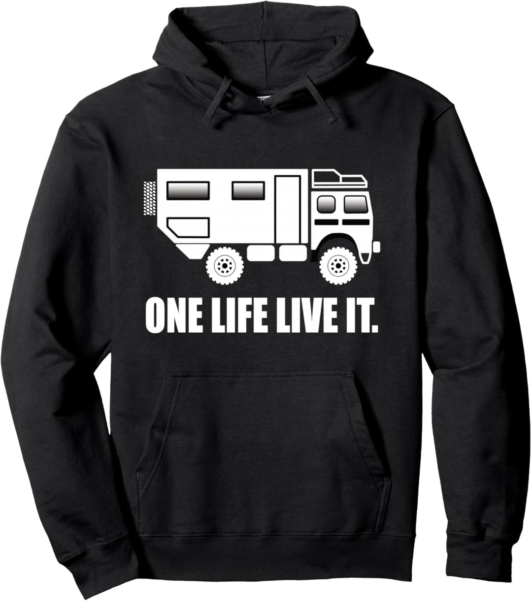 One Life Live it LKW Reise Geschenk Allrad Offroad Pullover Hoodie