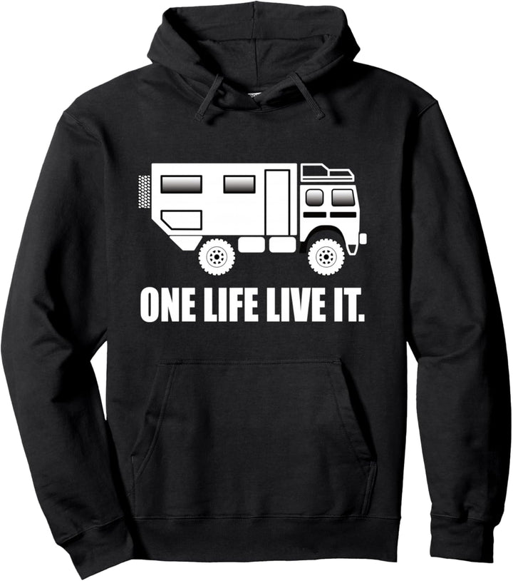 One Life Live it LKW Reise Geschenk Allrad Offroad Pullover Hoodie