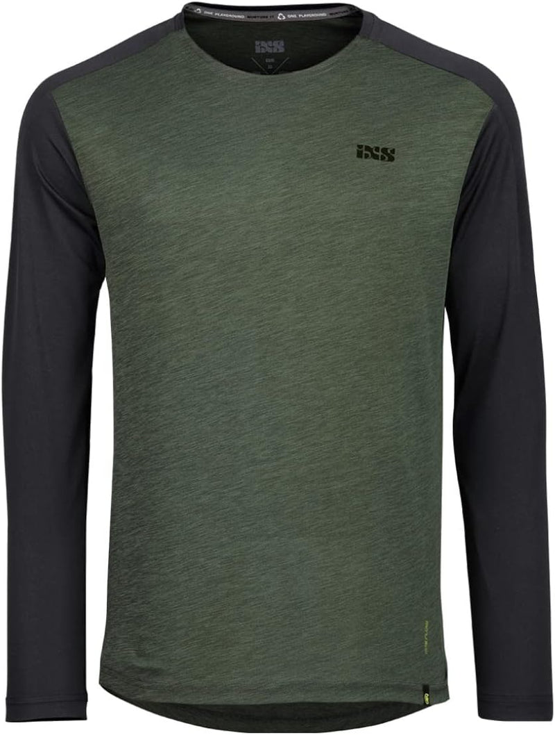 IXS MTB-Jersey Langarm Flow X Olive/Black L Oliv, L Oliv