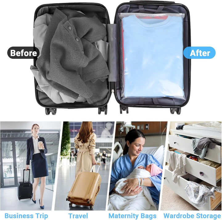 Zip Beutel, 50 Stück 30 * 40cm Plastikbeutel Verschliessbar für Kleidung, Transparente und Wiederver